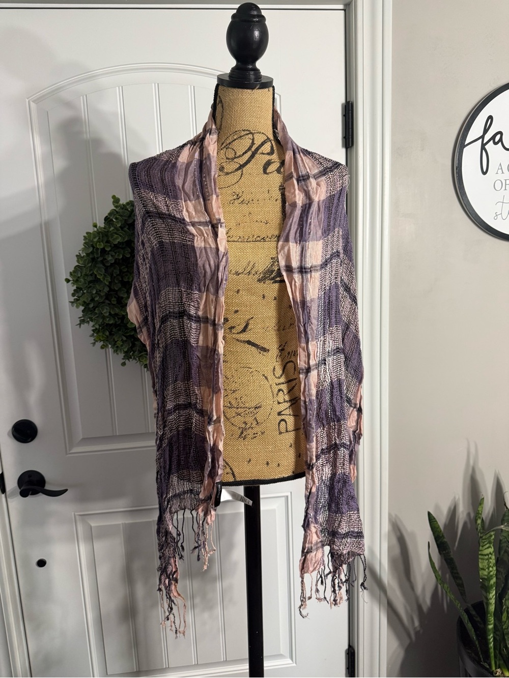 Maurices Pink and Lavender Lightweight Scarf